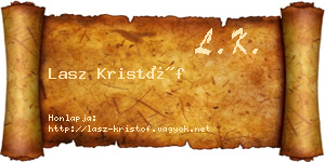 Lasz Kristóf névjegykártya