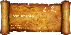Lasz Kristóf névjegykártya