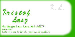 kristof lasz business card